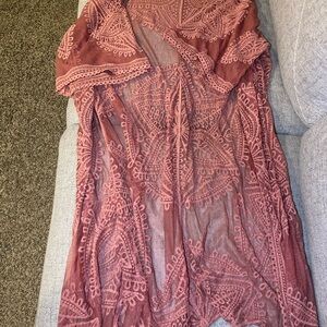 Free People Pink Lace Cover-Up